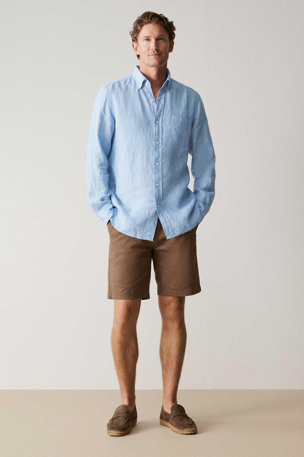 Regular Fit Delave Linen Shirt