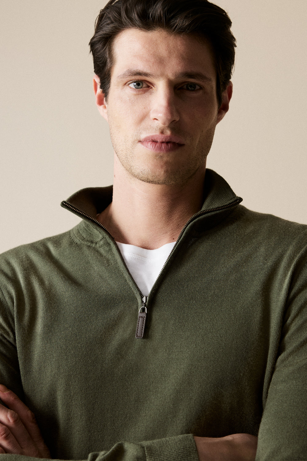 Merino Half Zip Knit