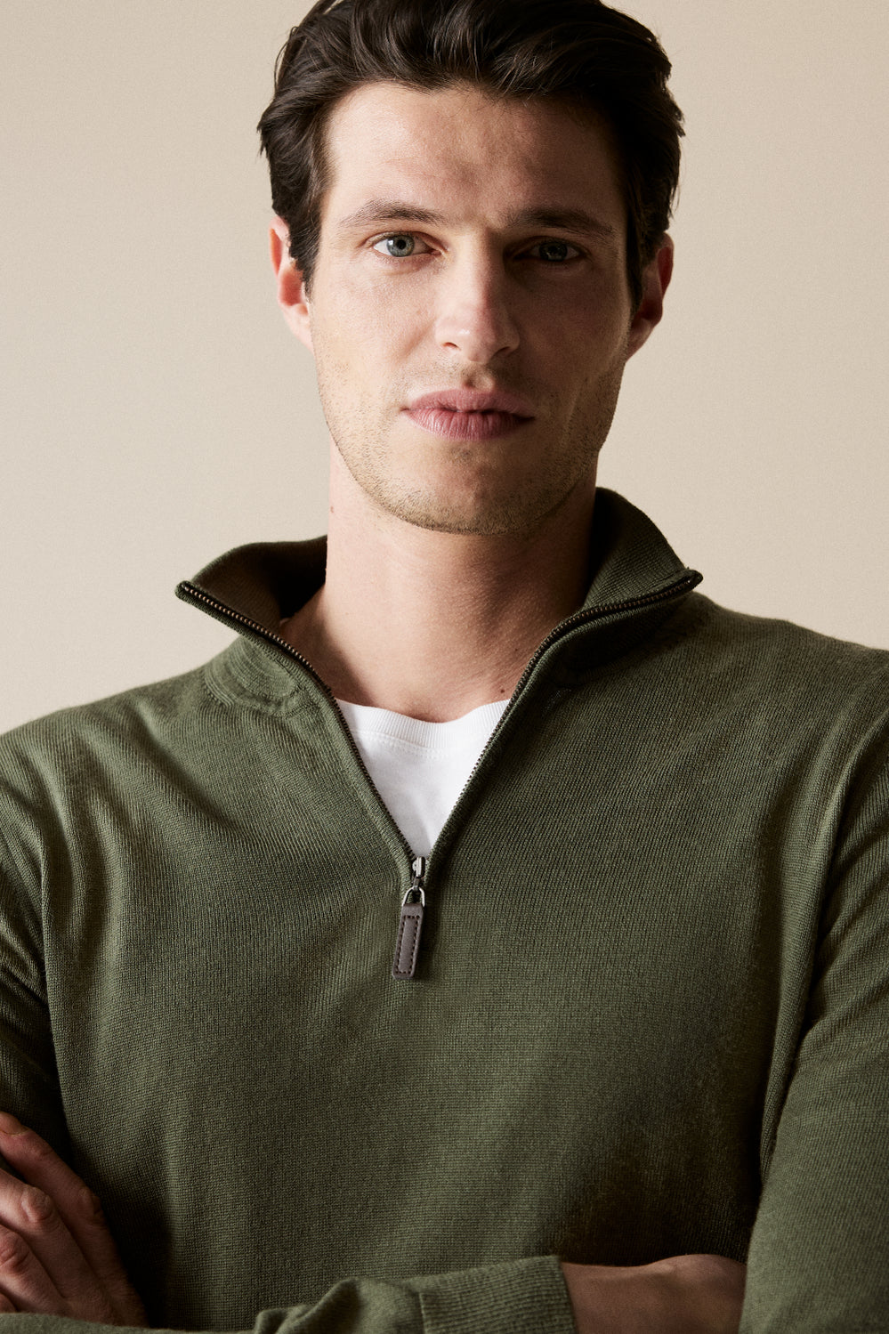 Merino Half Zip Knit