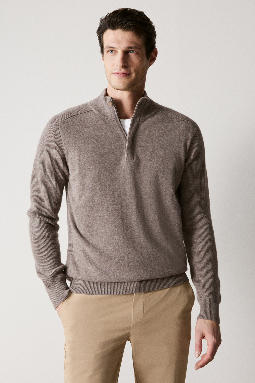 Merino Cashmere Half Zip