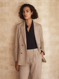 Cotton Blend Puppytooth Ponte Blazer