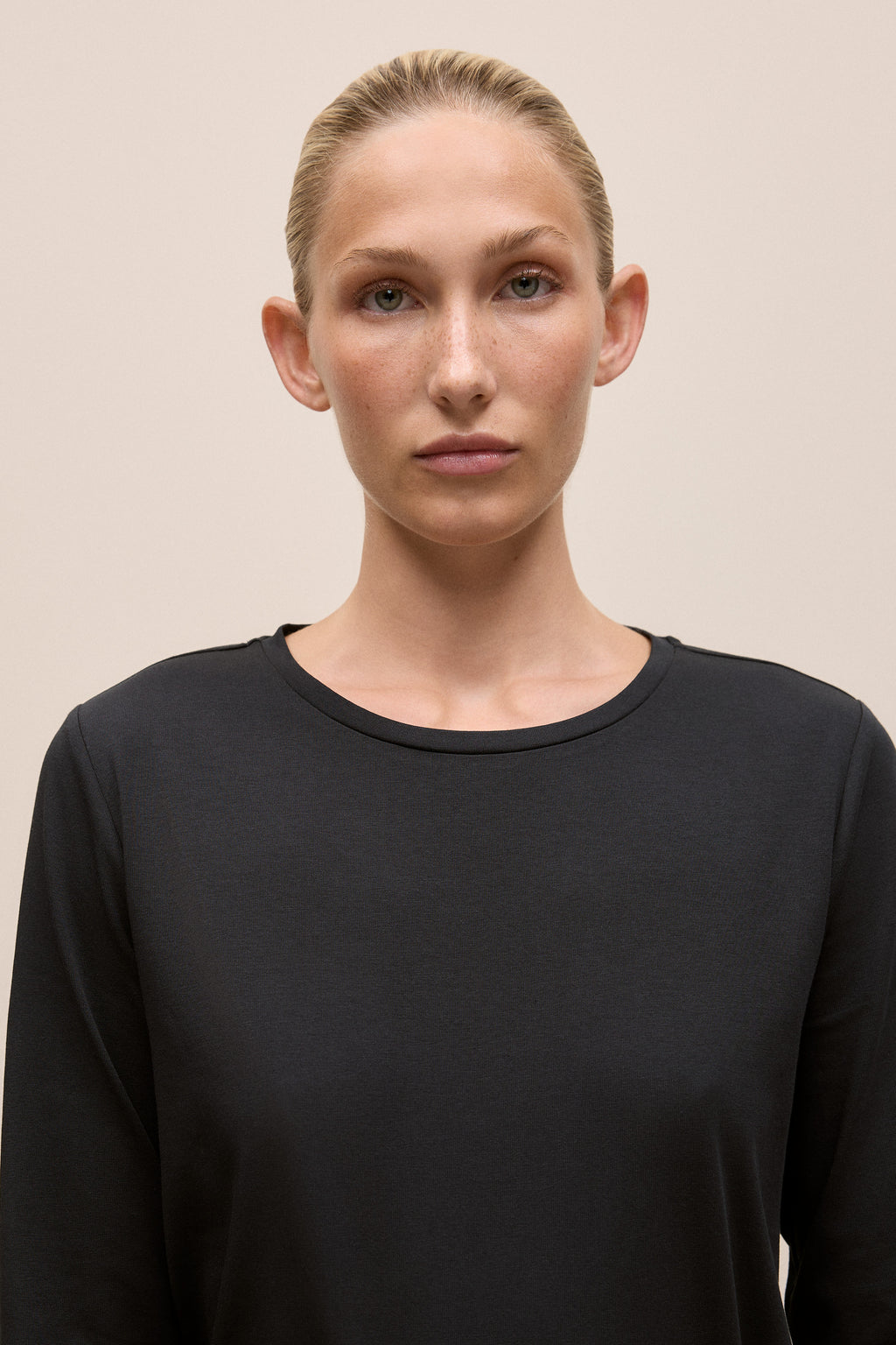 Cotton Long Sleeve Crew T-Shirt