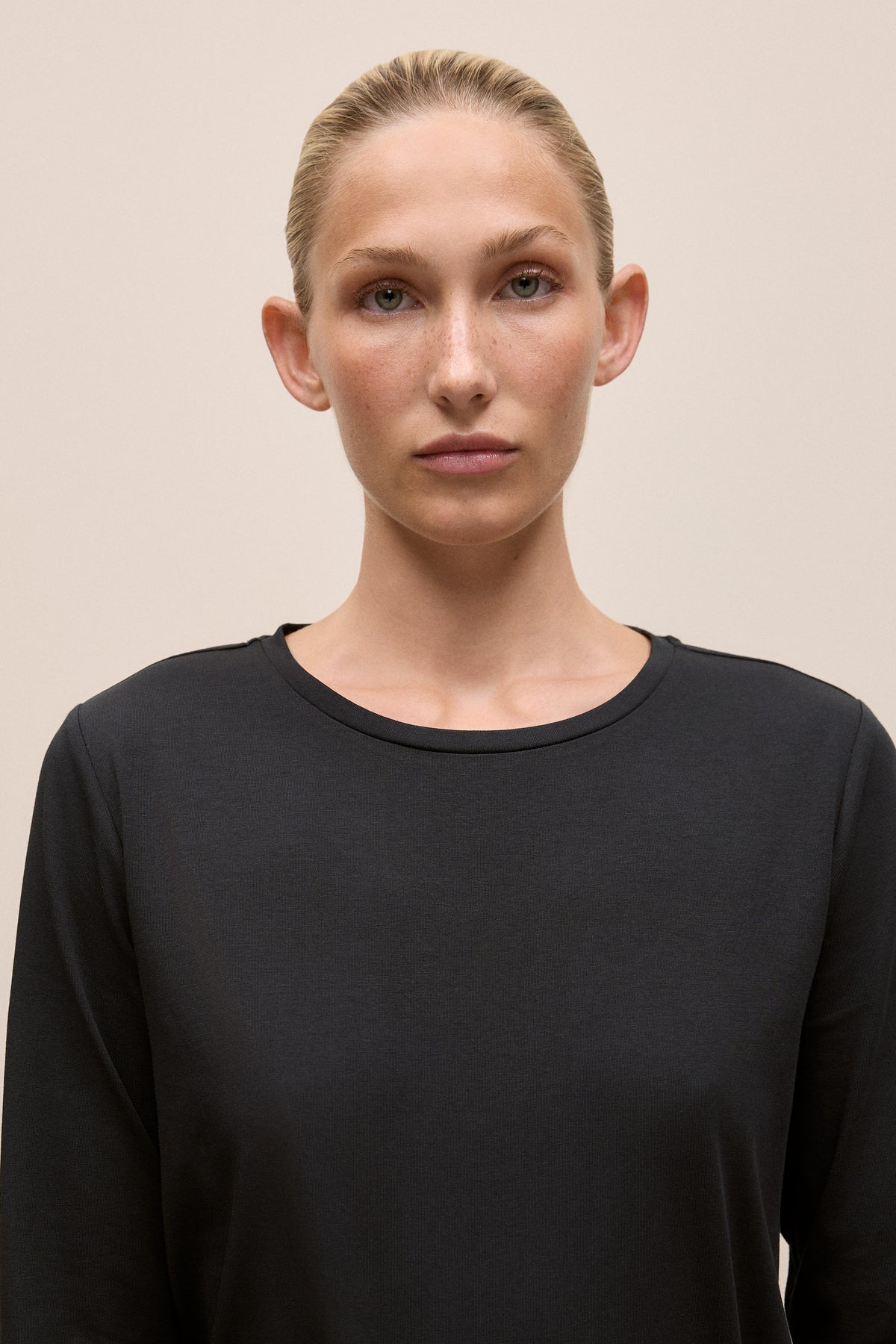 Cotton Long Sleeve Crew T-Shirt
