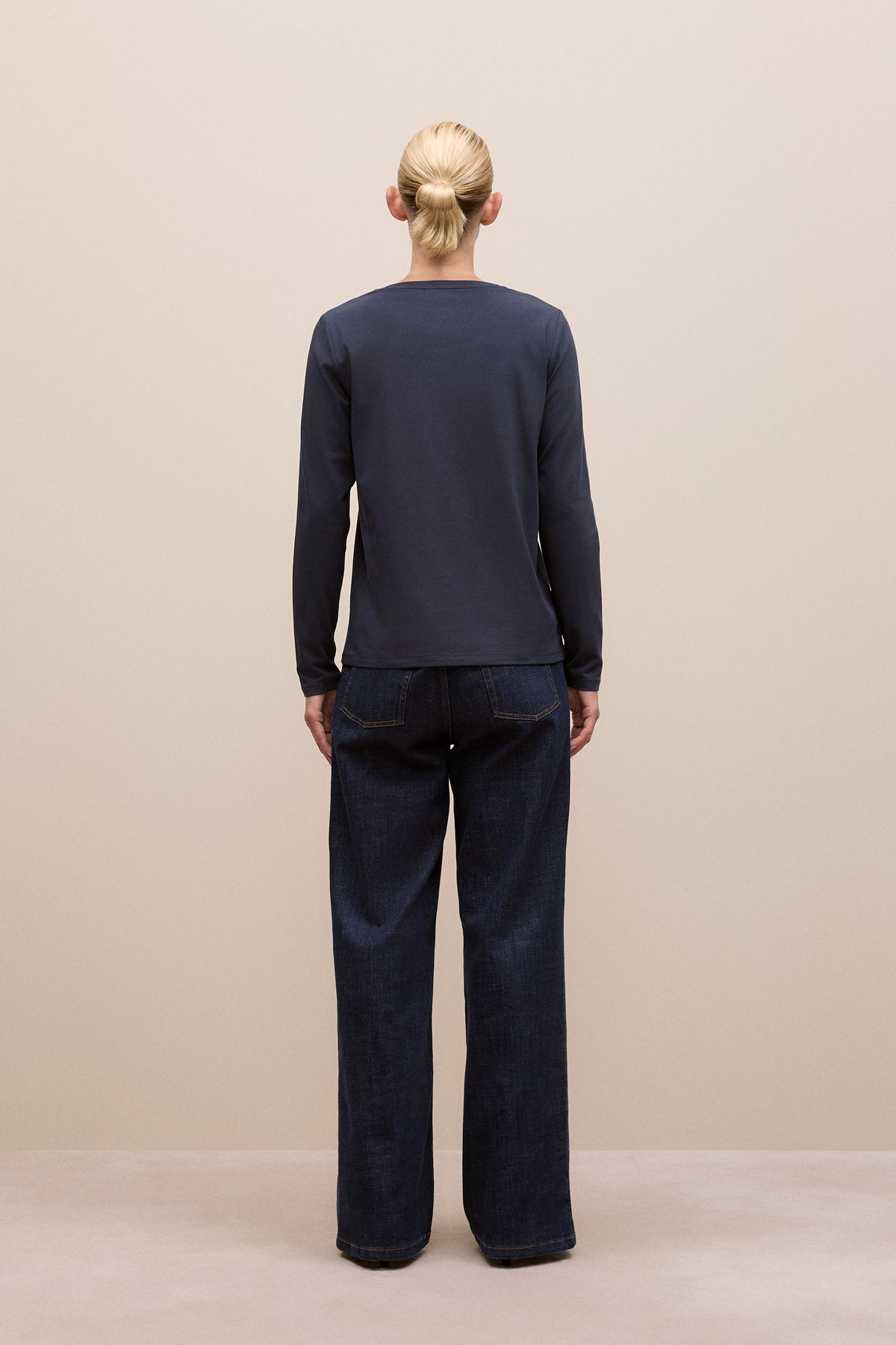 Cotton Long Sleeve Crew T-Shirt