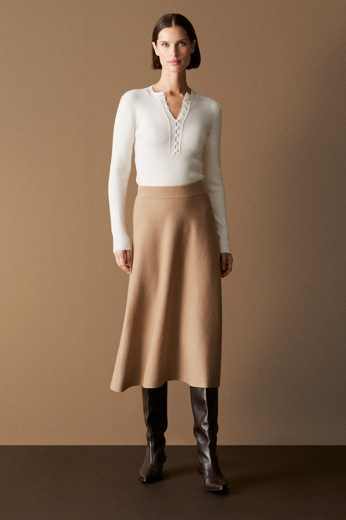 Merino Milano A-Line Skirt