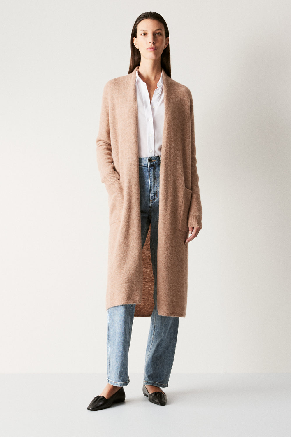 Alpaca Merino Blend Longline Cardigan