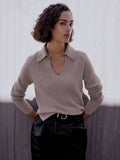 Merino Cashmere Collared Knit