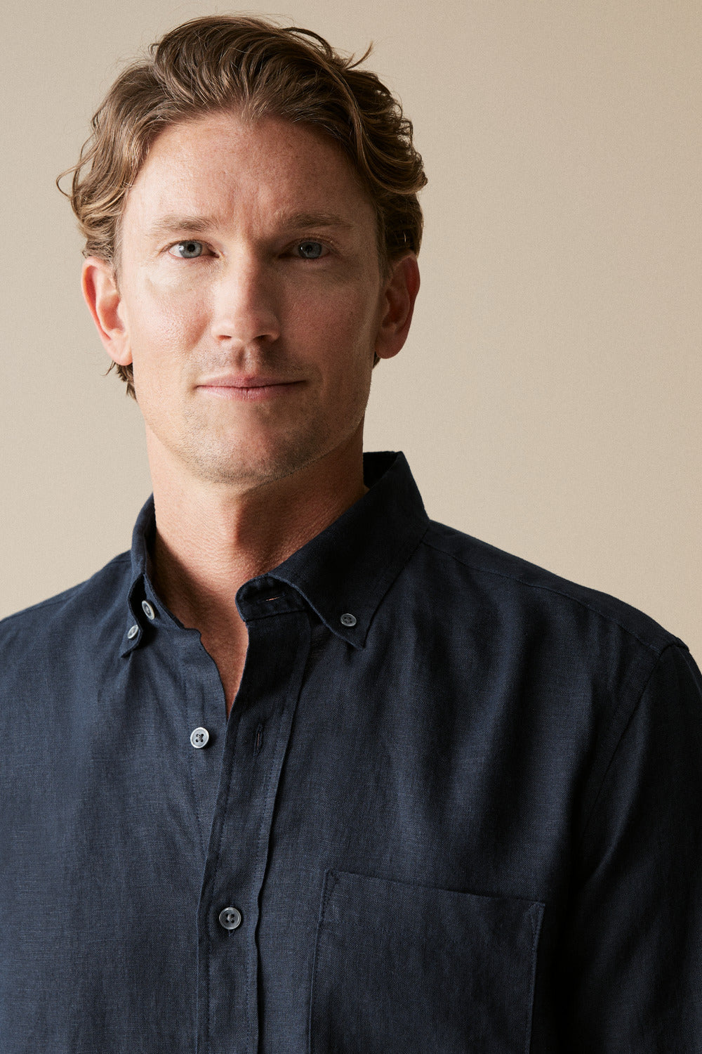Regular Fit Linen Long Sleeve Shirt