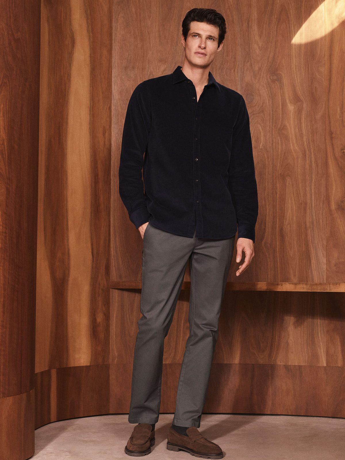 Regular Fit Cotton Cord Shirt