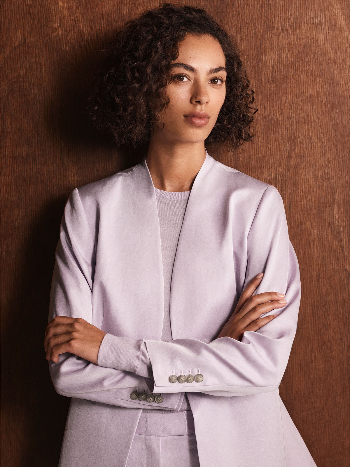 Collarless Blazer