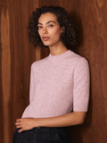 Wool Cashmere Speckled Knit T-Shirt