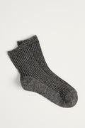 Contrast Rib 3/4 Sock