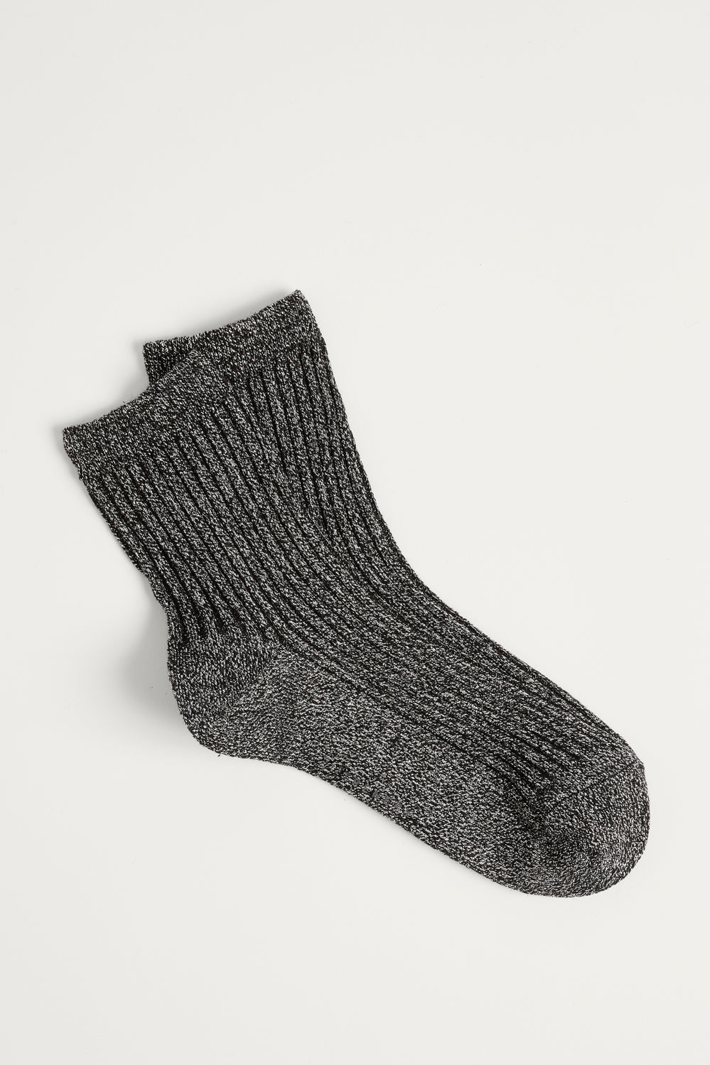 Contrast Rib 3/4 Sock