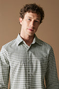 Tailored Fit Micro Tartan Check Shirt