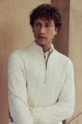 Merino Cable Knit Half Zip