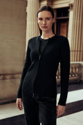 Merino Rib Zip Through Cardigan