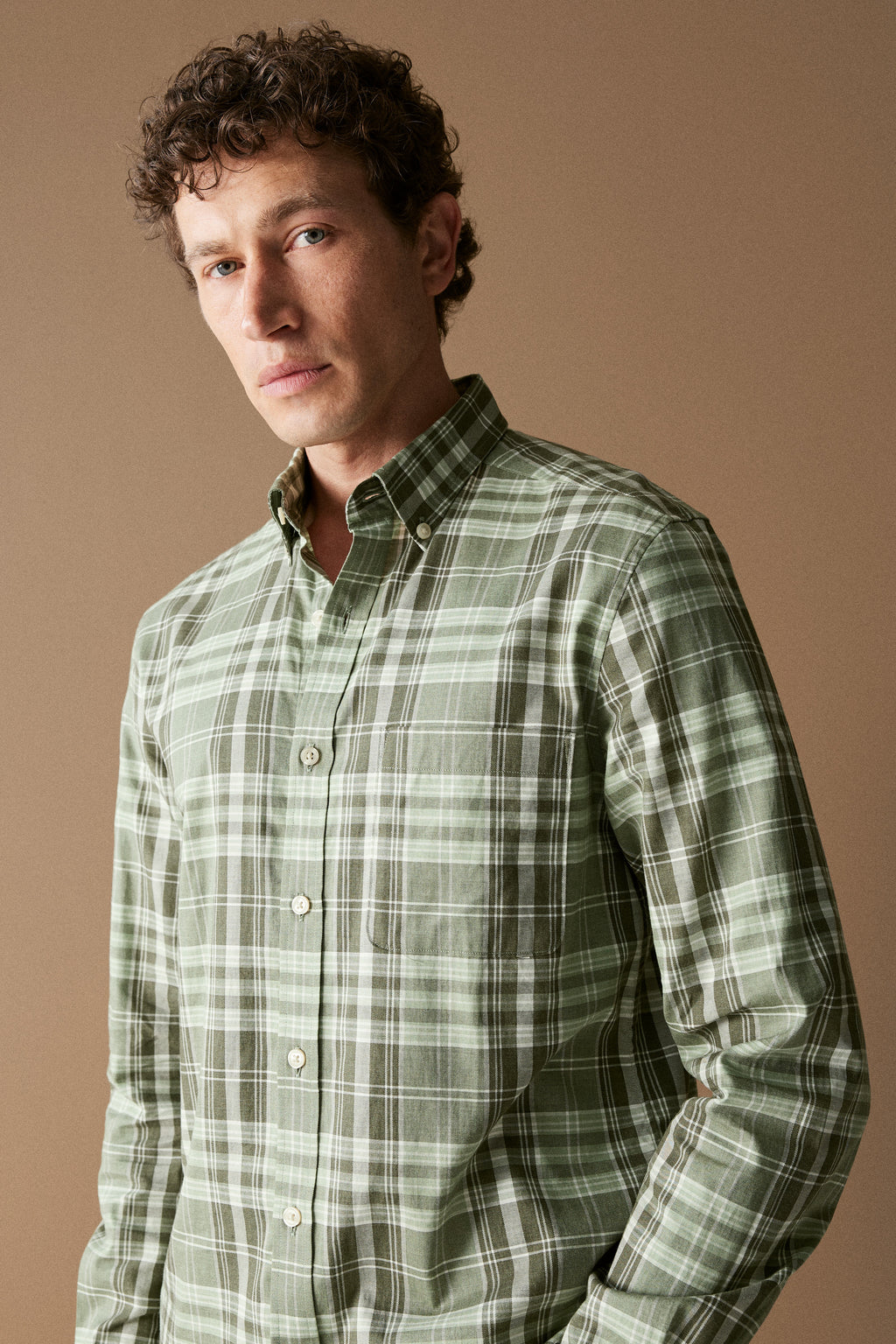 Regular Fit Supima Cotton Tonal Check Shirt