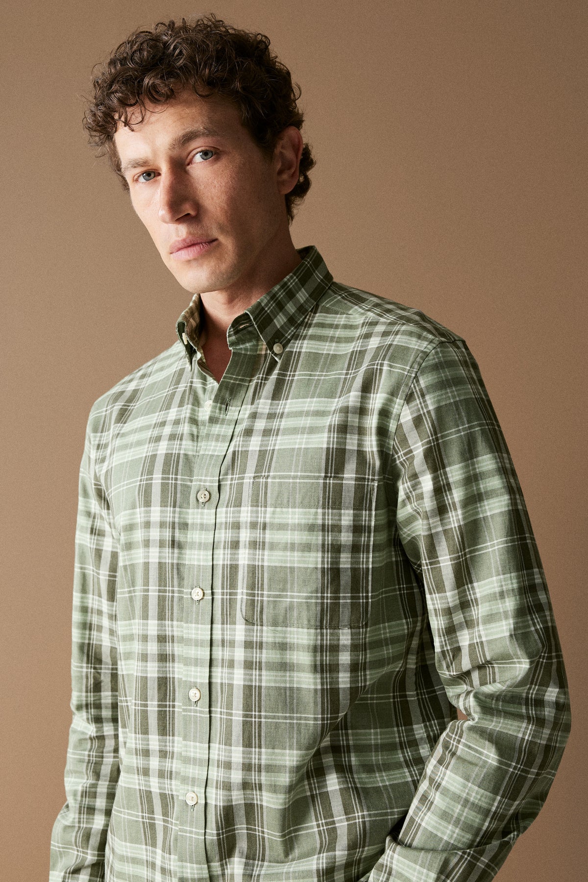 Regular Fit Supima Cotton Tonal Check Shirt