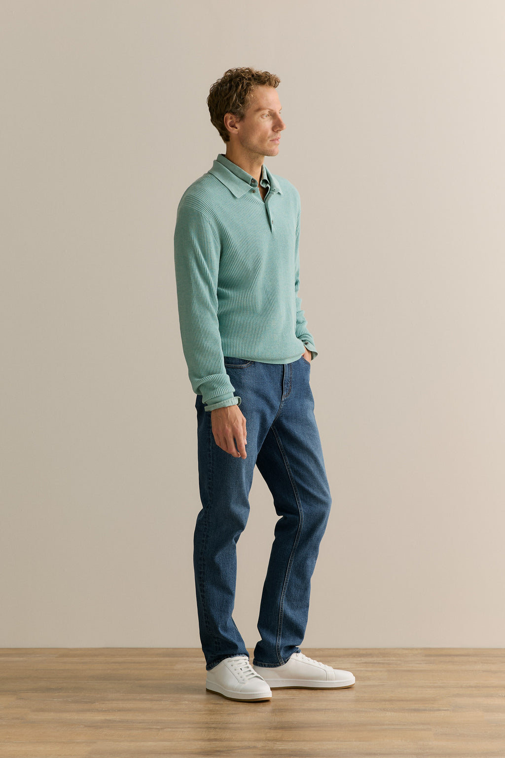 Regular Fit Delave Linen Long Sleeve Shirt