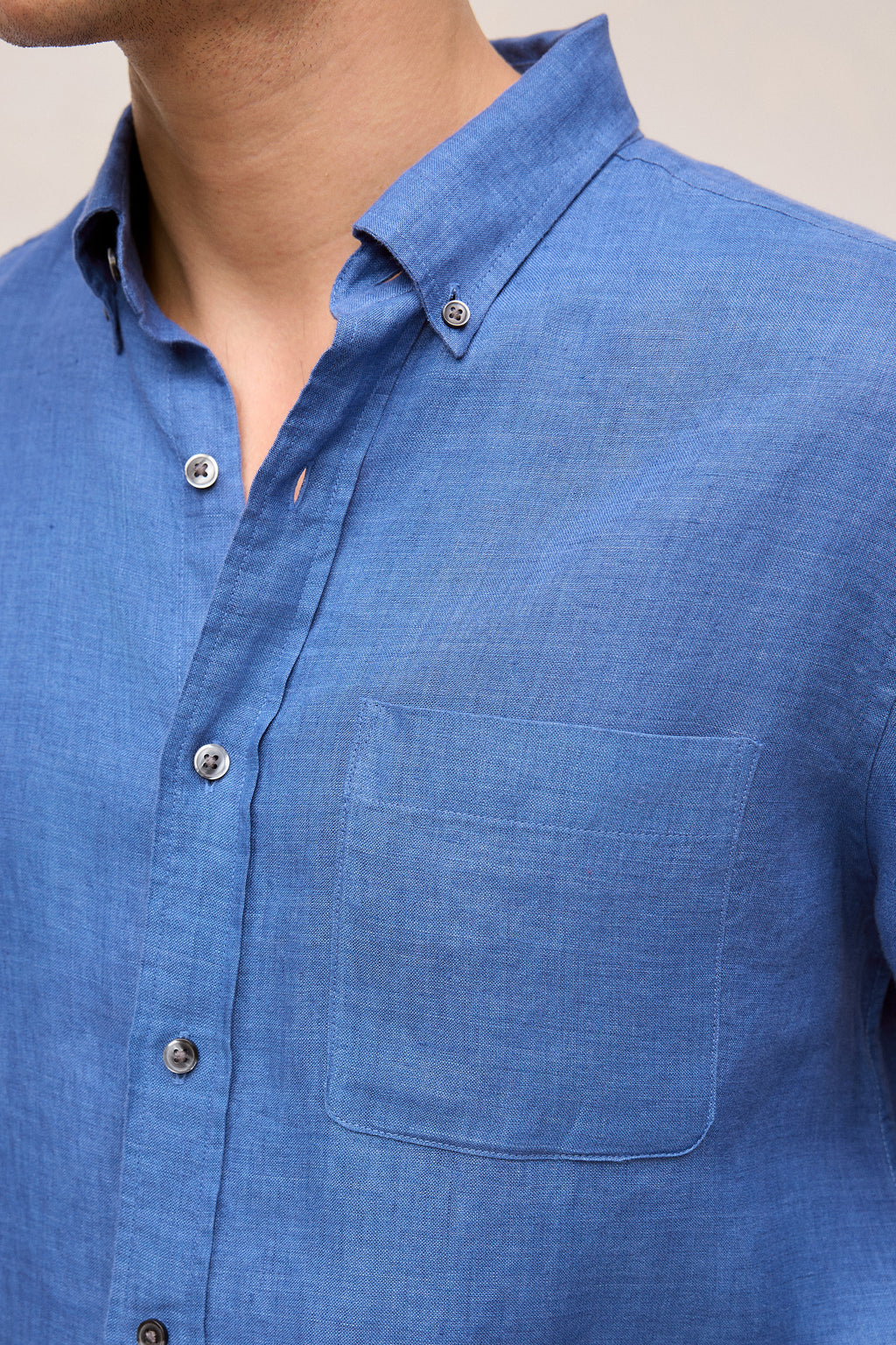 Regular Fit Delave Linen Long Sleeve Shirt