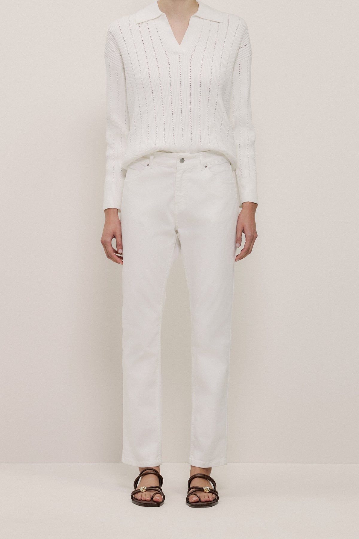 Cotton Blend Boyfriend Jean