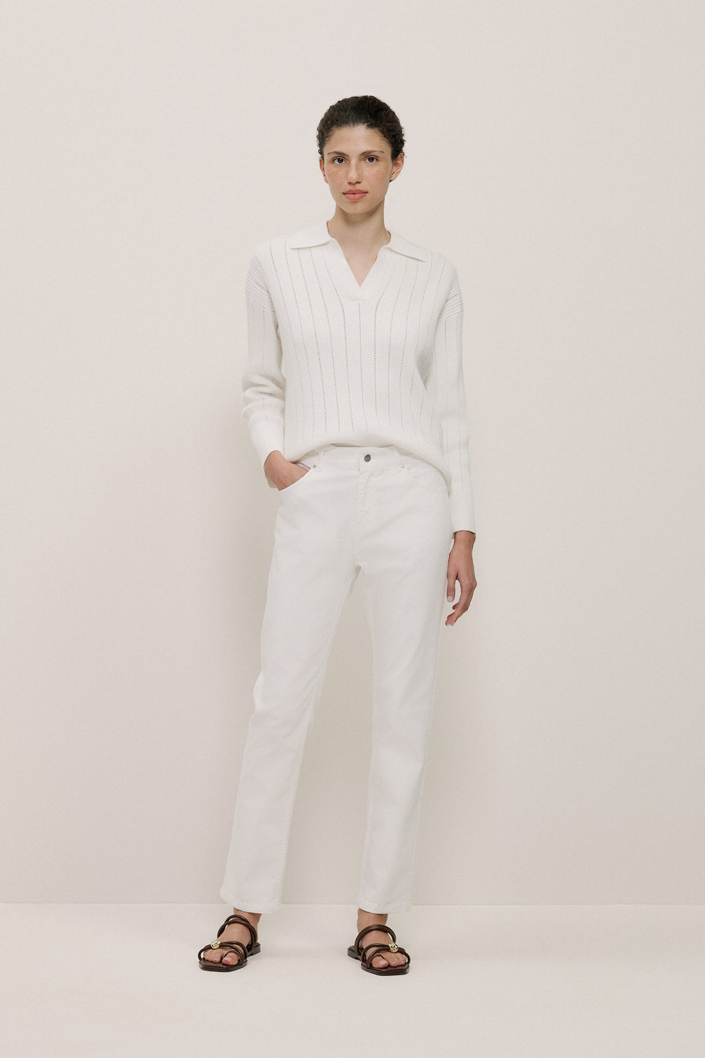 Cotton Blend Boyfriend Jean