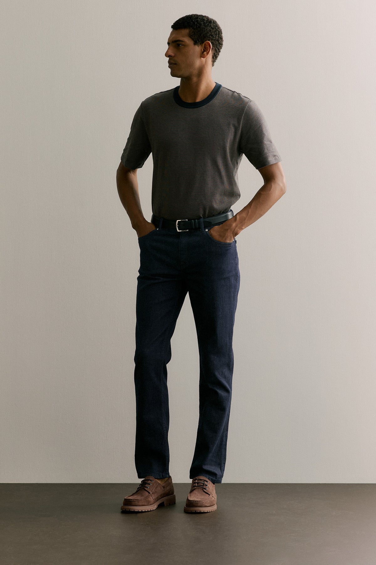 Relaxed Fit Dark Wash Jean