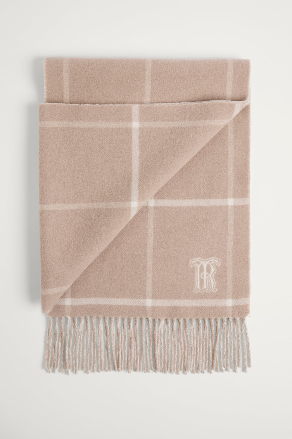 Wool Check Reversible Scarf
