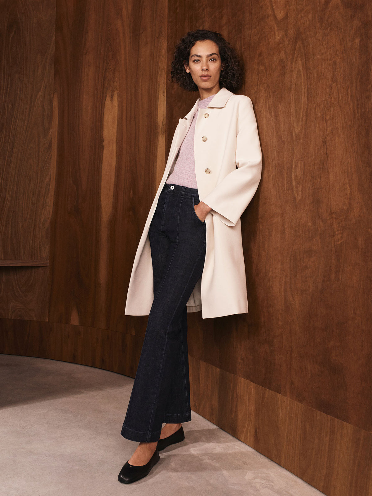 Denim Pintuck Pant