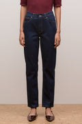 Mid Rise Straight Leg Jean