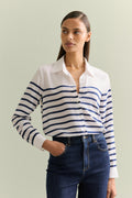 Silk Breton Stripe Shirt