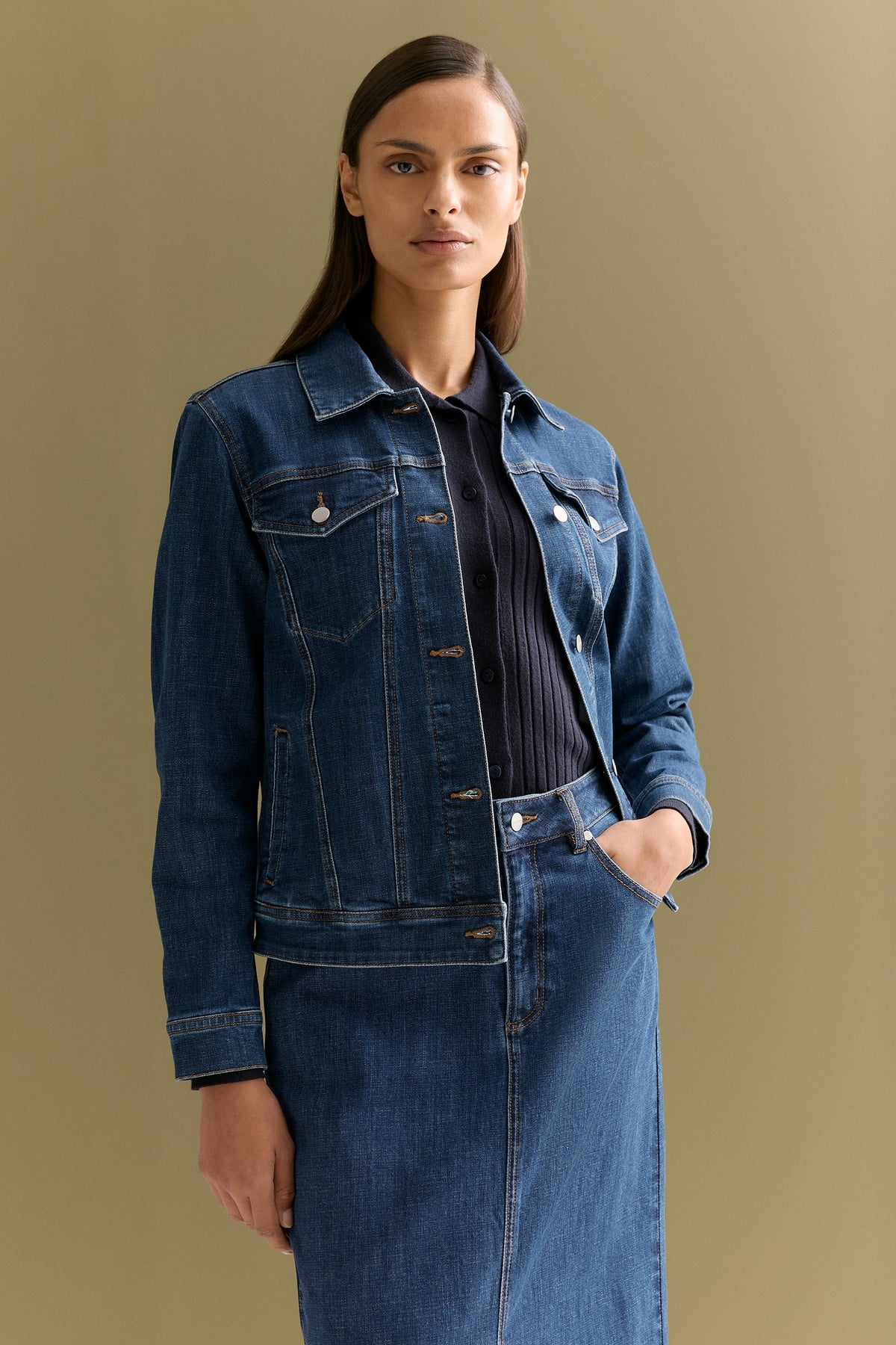 Cotton Blend Classic Denim Jacket