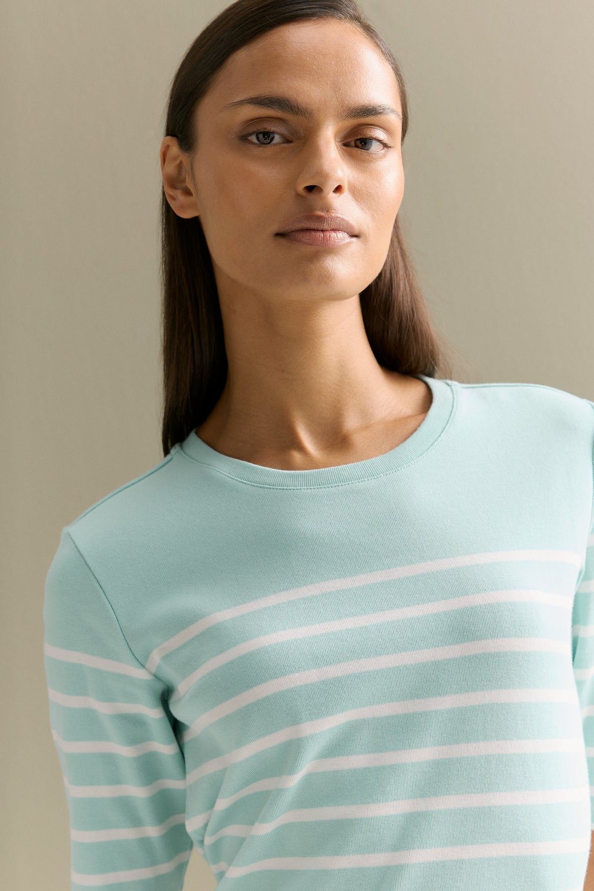 Cotton Stripe Half Sleeve T-Shirt