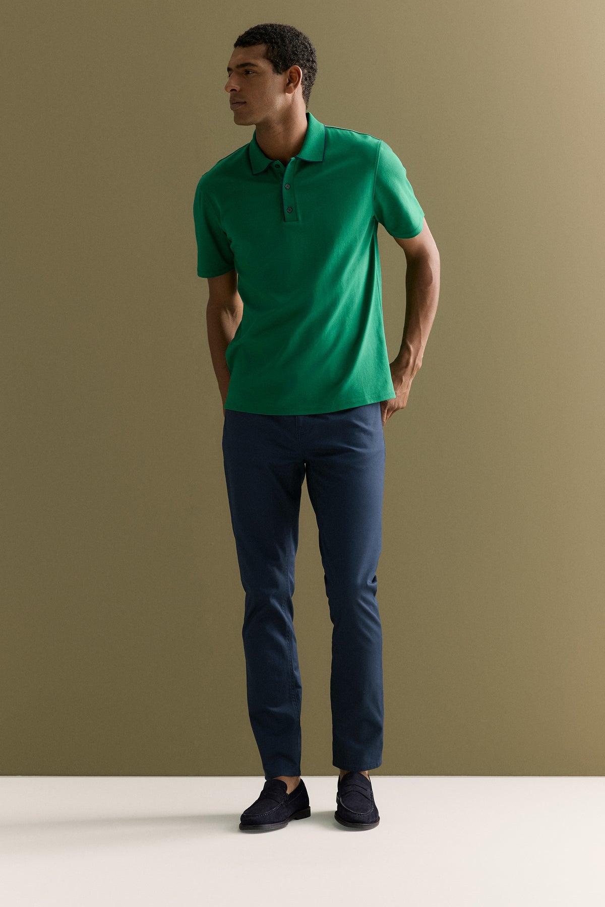 Cotton Interlock Tipped Polo