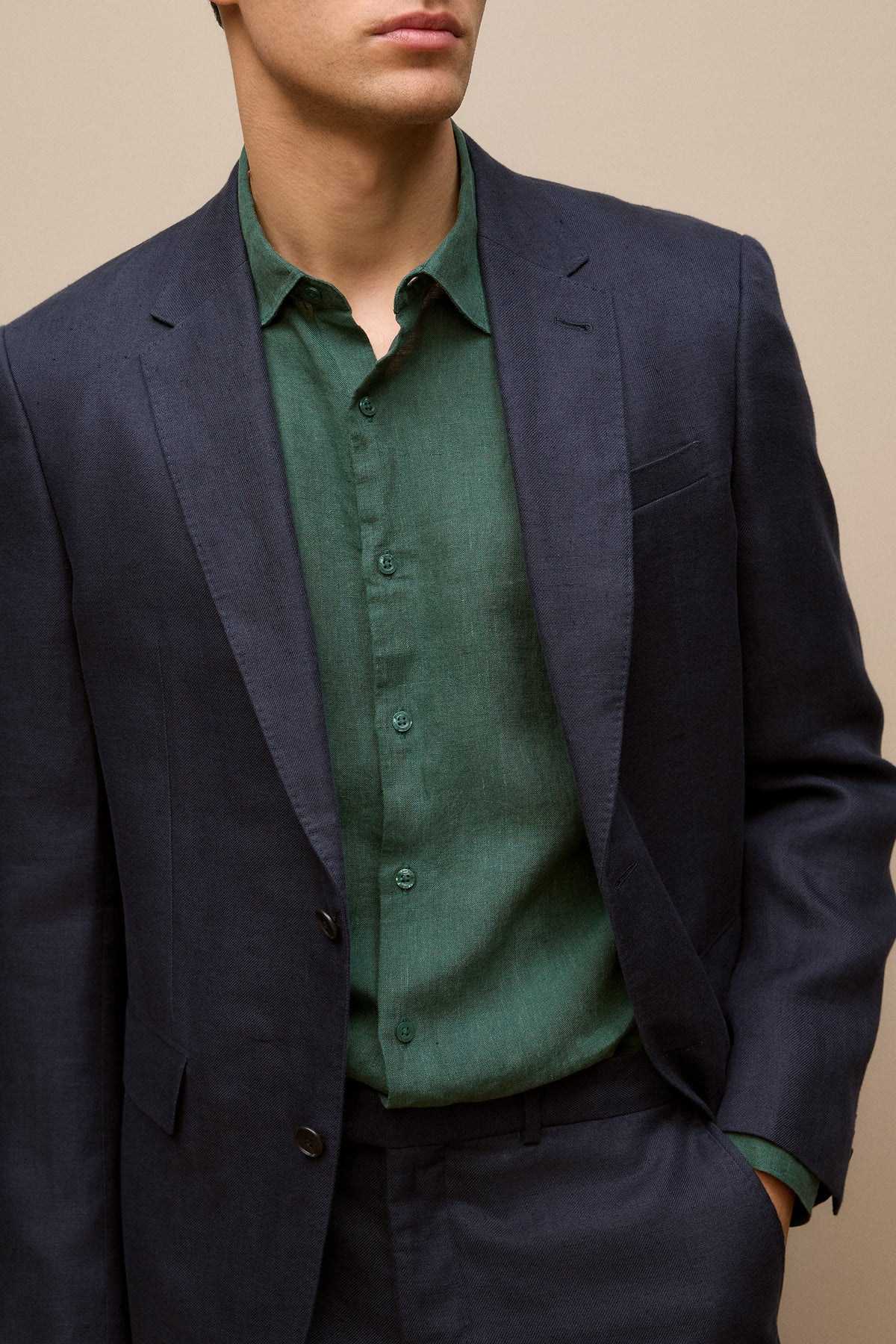 Regular Fit Belgian Linen Blazer
