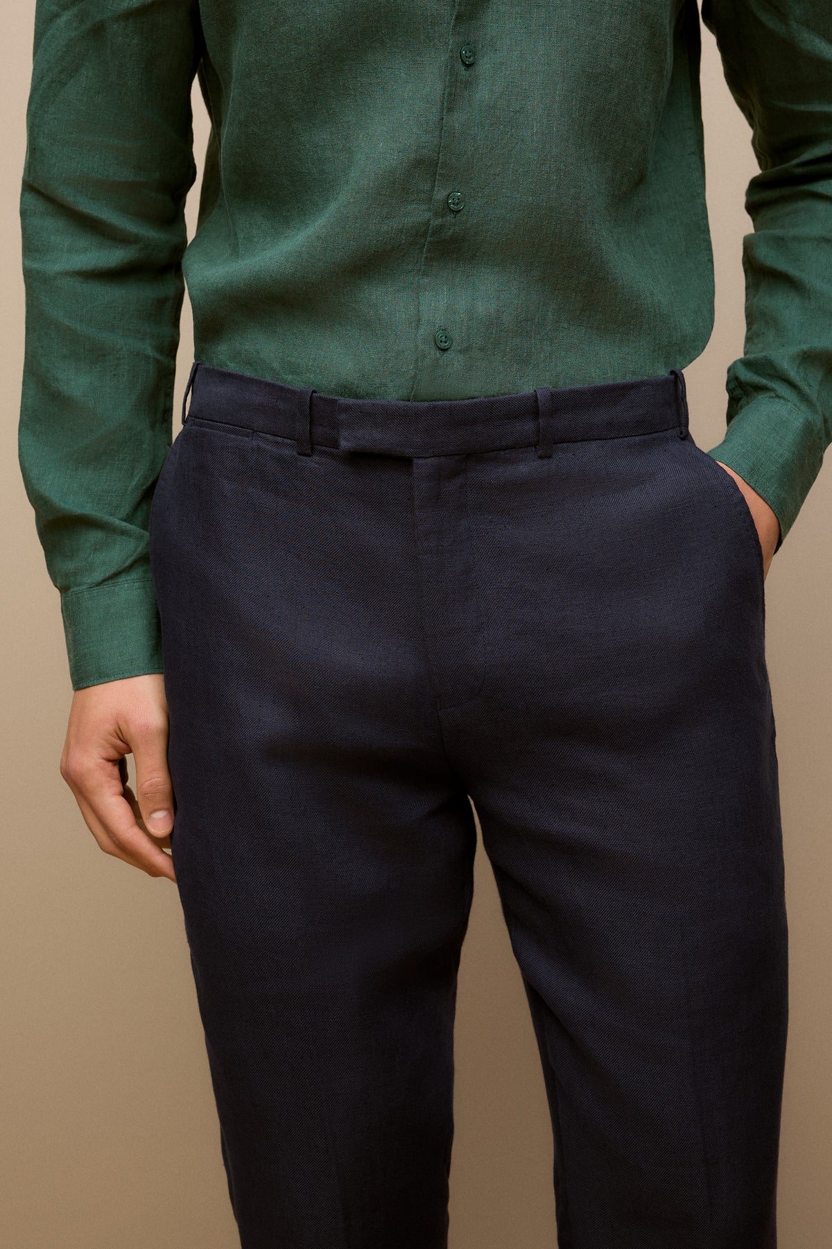 Regular Fit Belgian Linen Pant