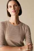 Merino Marle Rib Half Sleeved T-Shirt