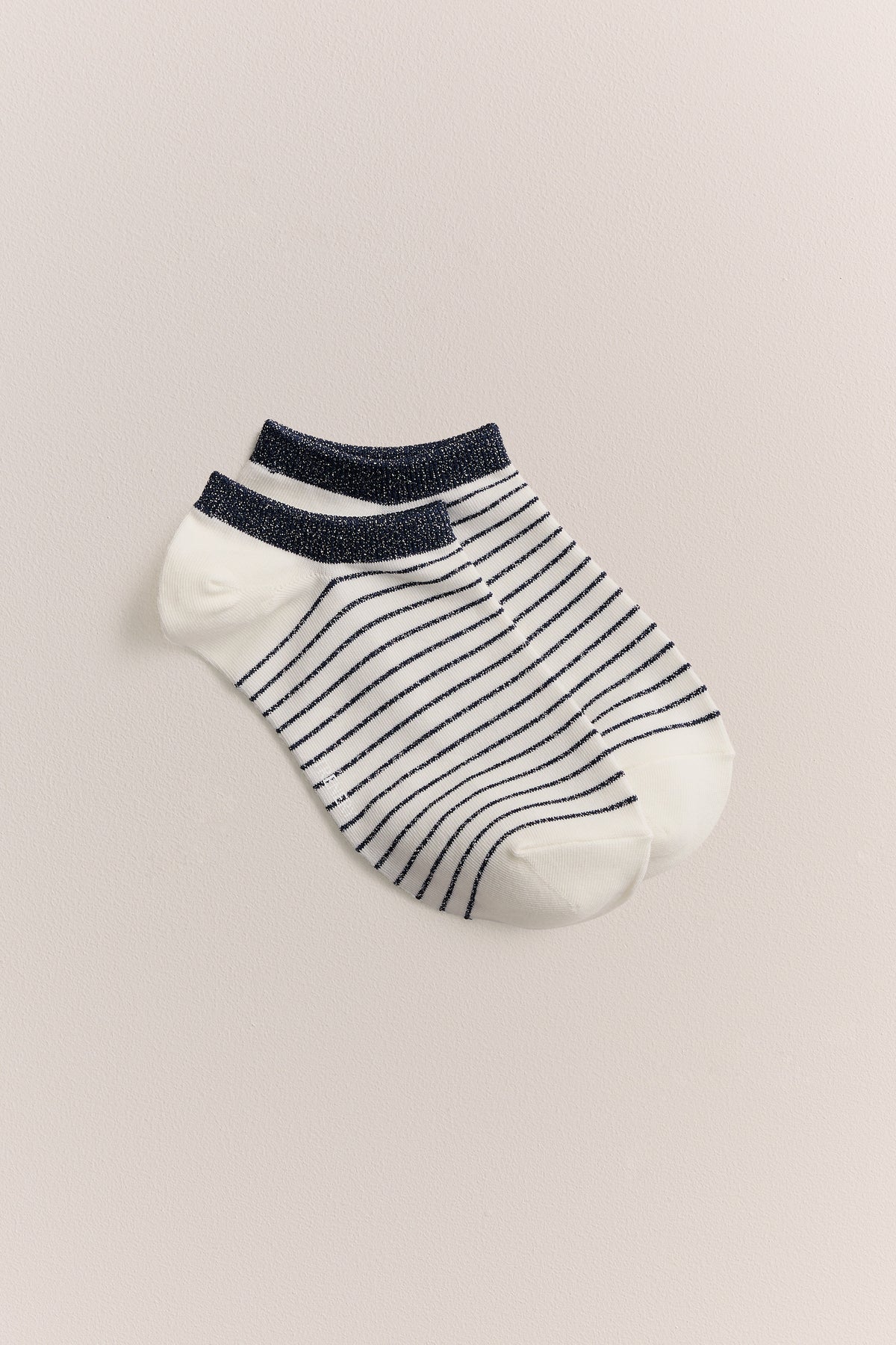 Metallic Stripe Low Cut Sock