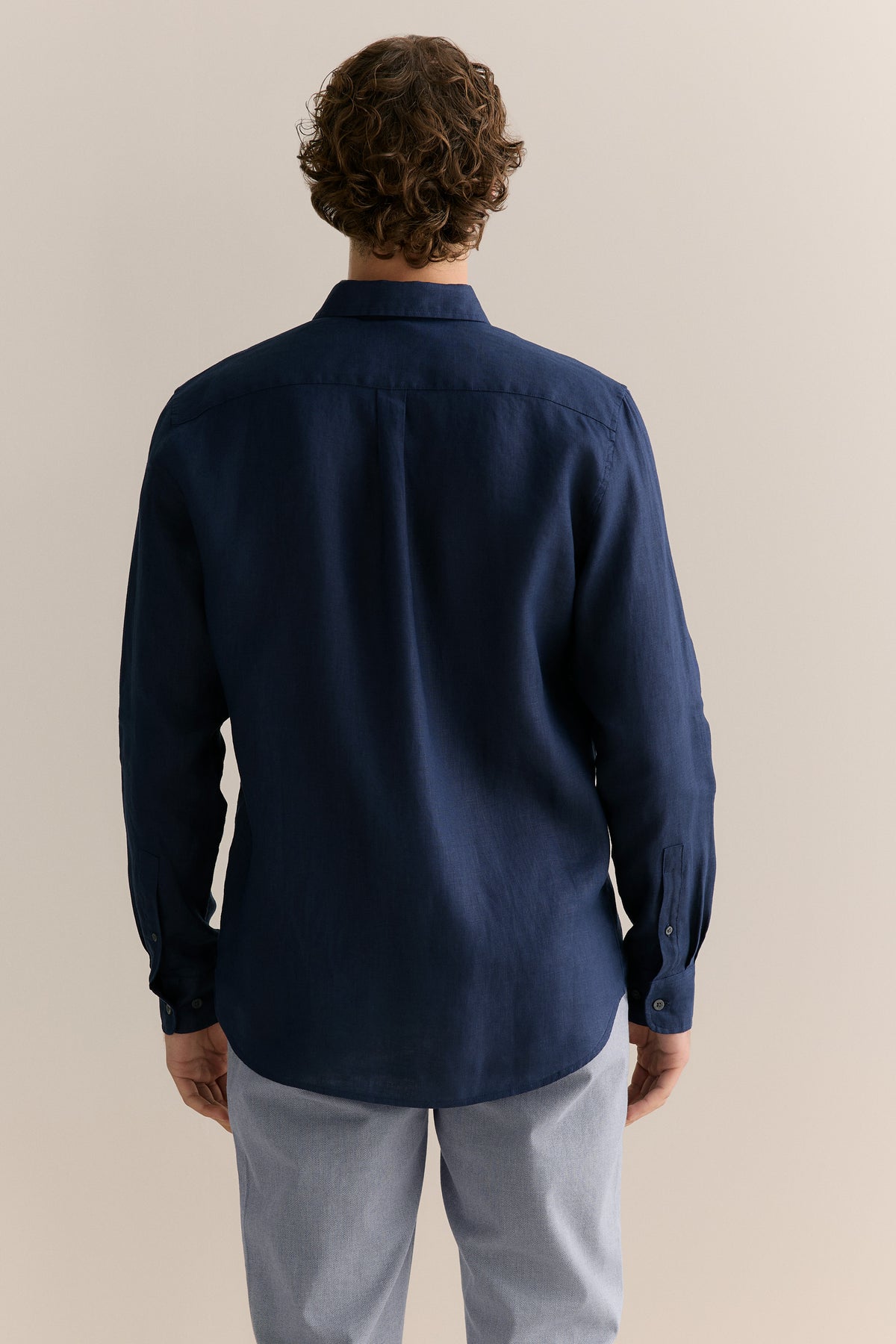 Regular Fit Linen Long Sleeve Shirt