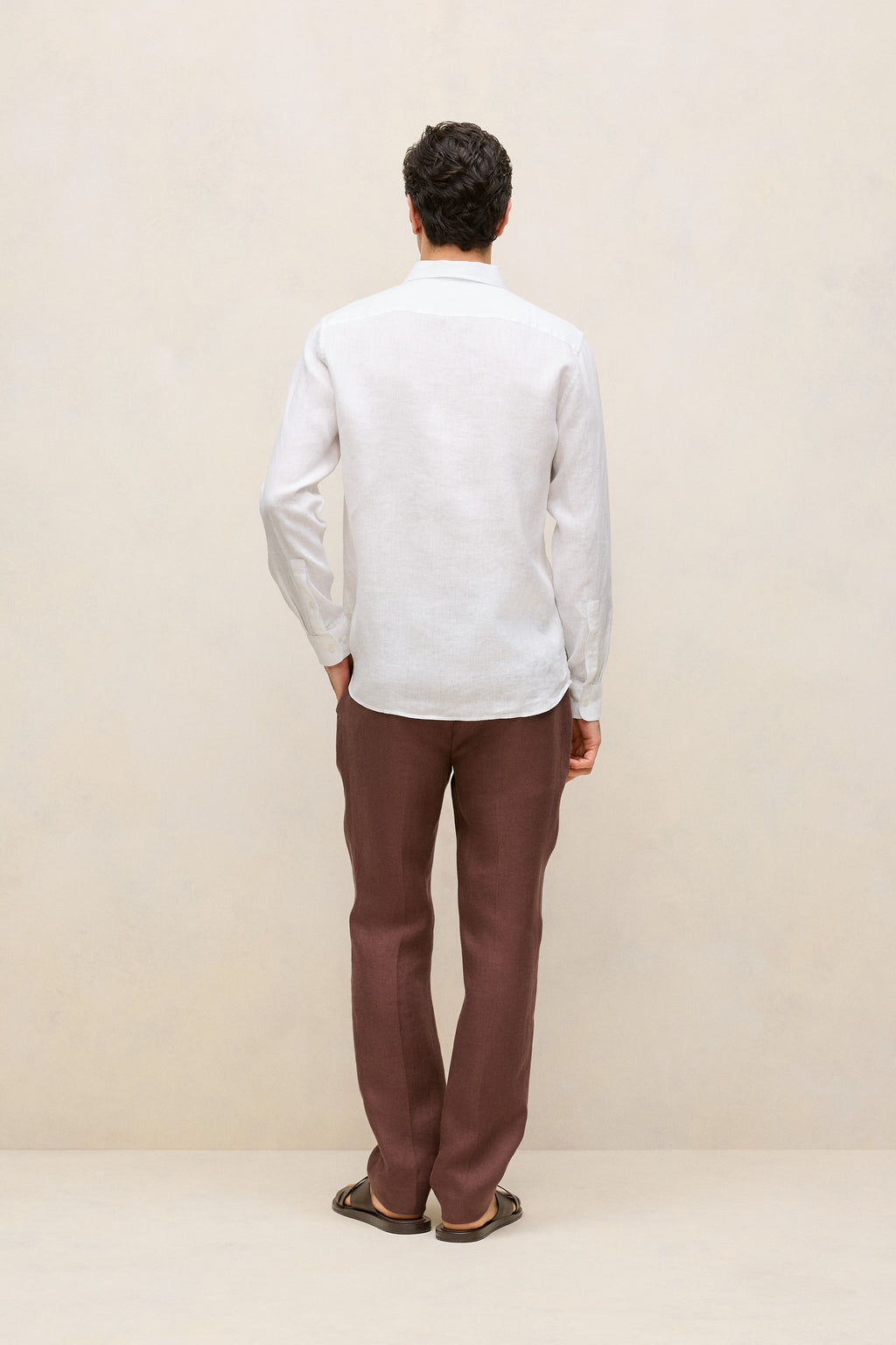 Tailored Fit Linen Long Sleeve Shirt