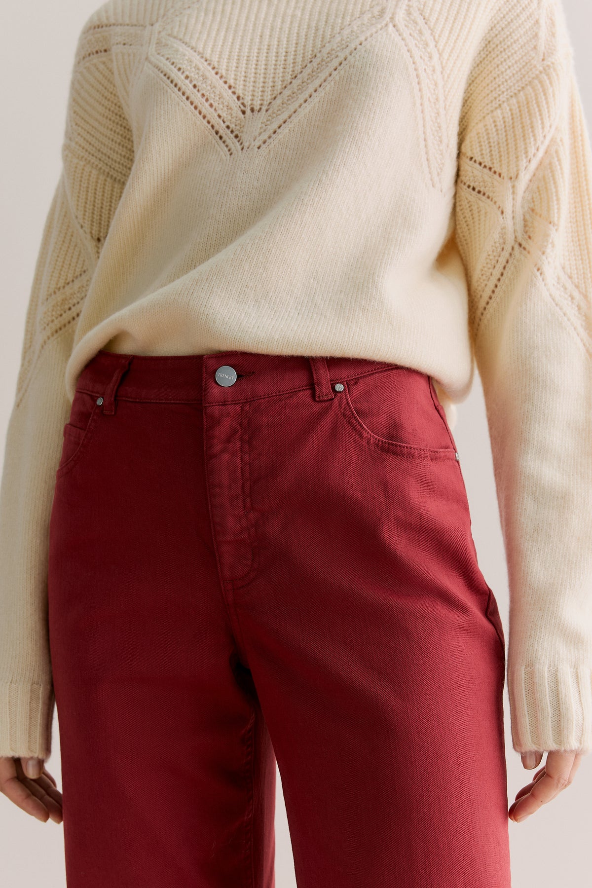 Garment Dyed Wide Leg Jean