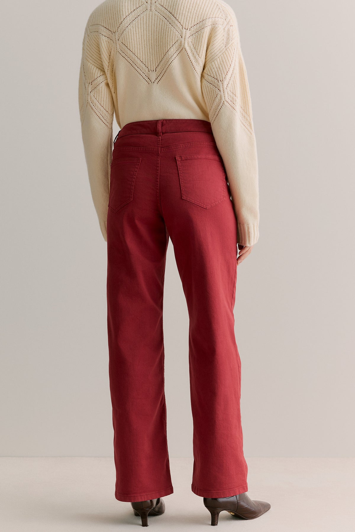 Garment Dyed Wide Leg Jean