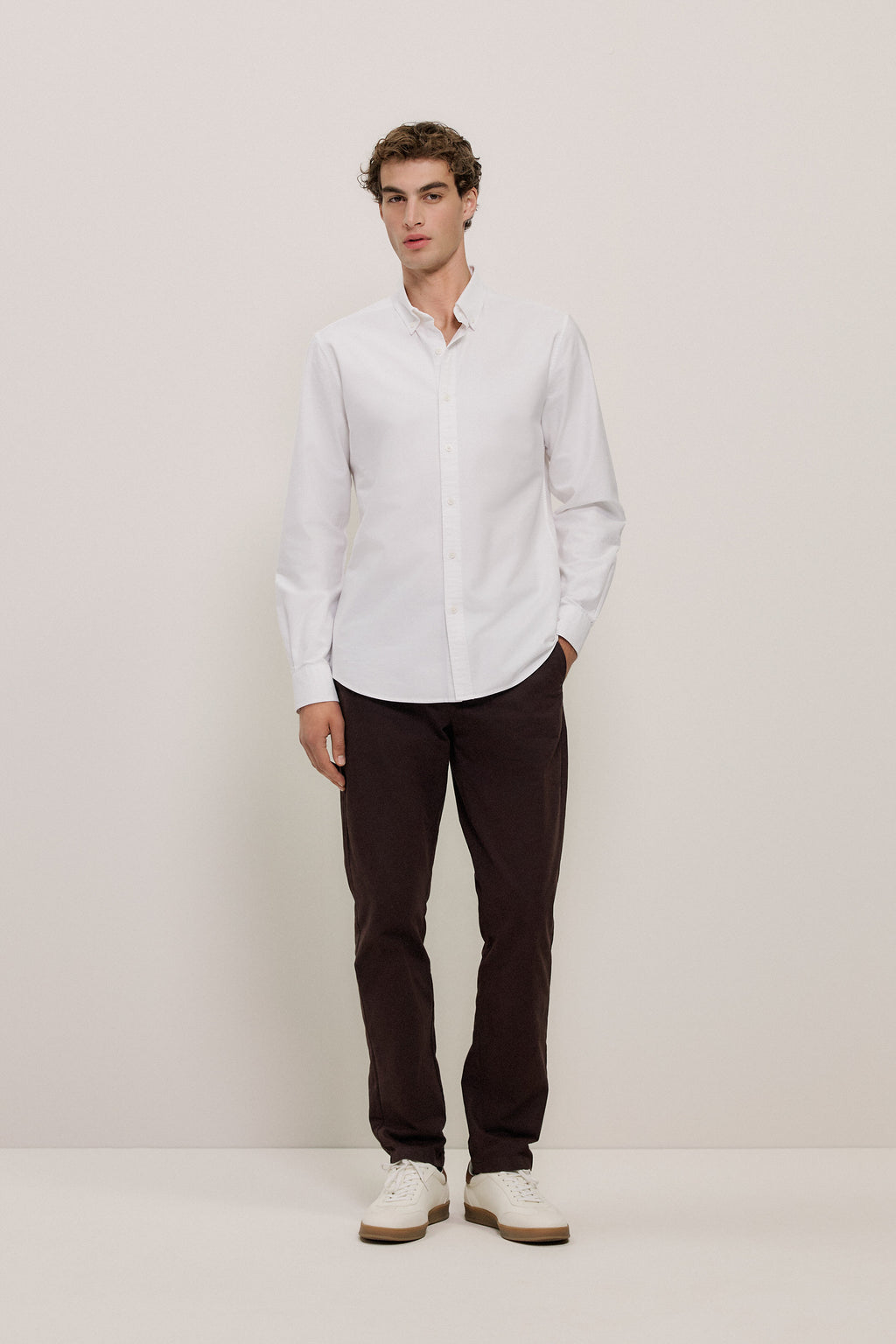 Regular Fit Cotton Monogram Oxford Shirt