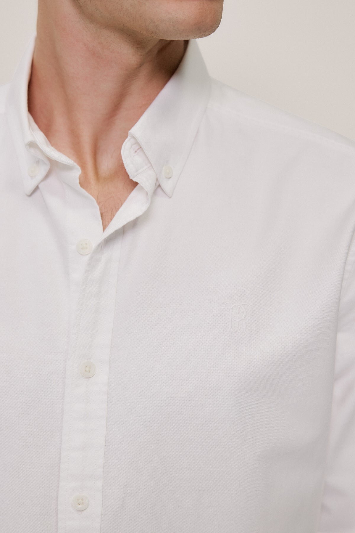 Regular Fit Cotton Monogram Oxford Shirt
