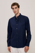 Regular Fit Cotton Monogram Oxford Shirt