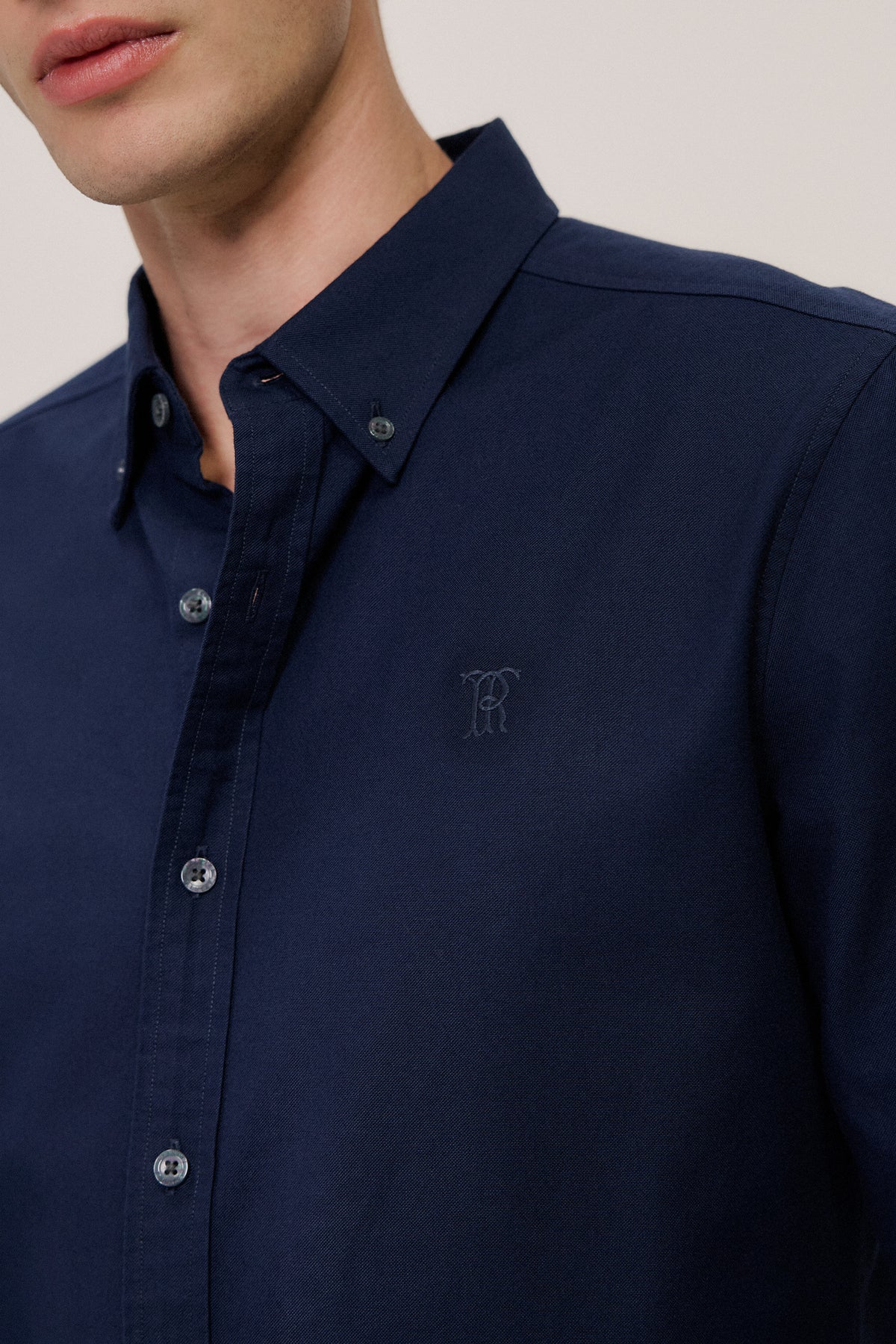 Regular Fit Cotton Monogram Oxford Shirt