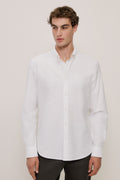Tailored Fit Cotton Monogram Oxford Shirt