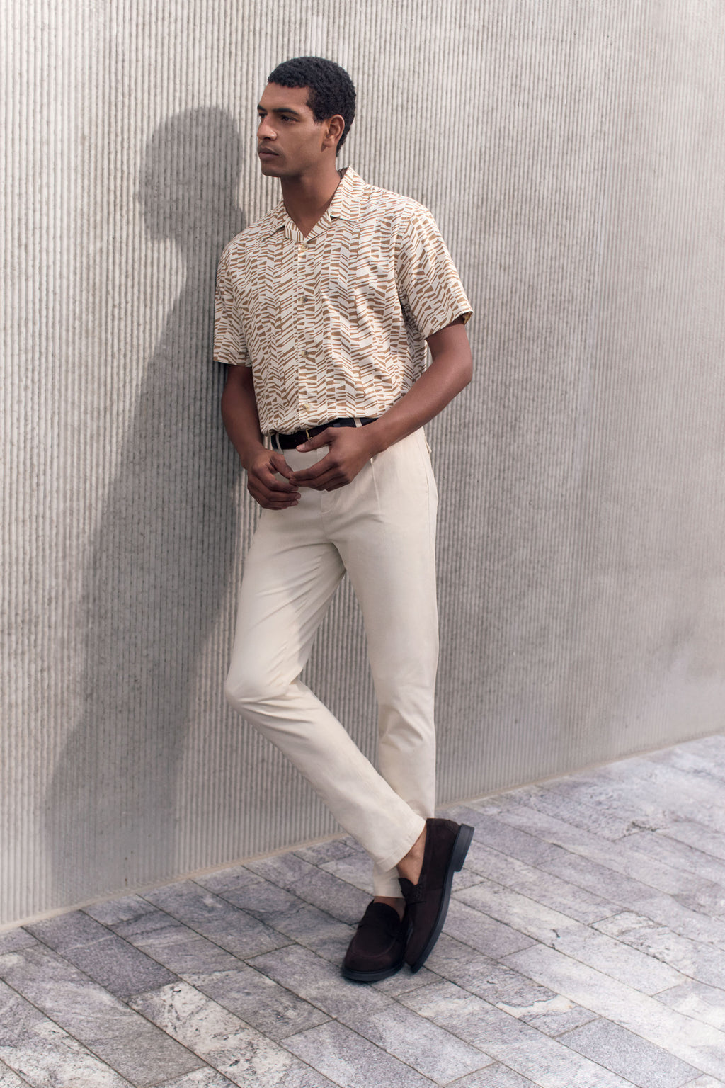 Geo Stripe Relaxed Short Sleeve Shirt
