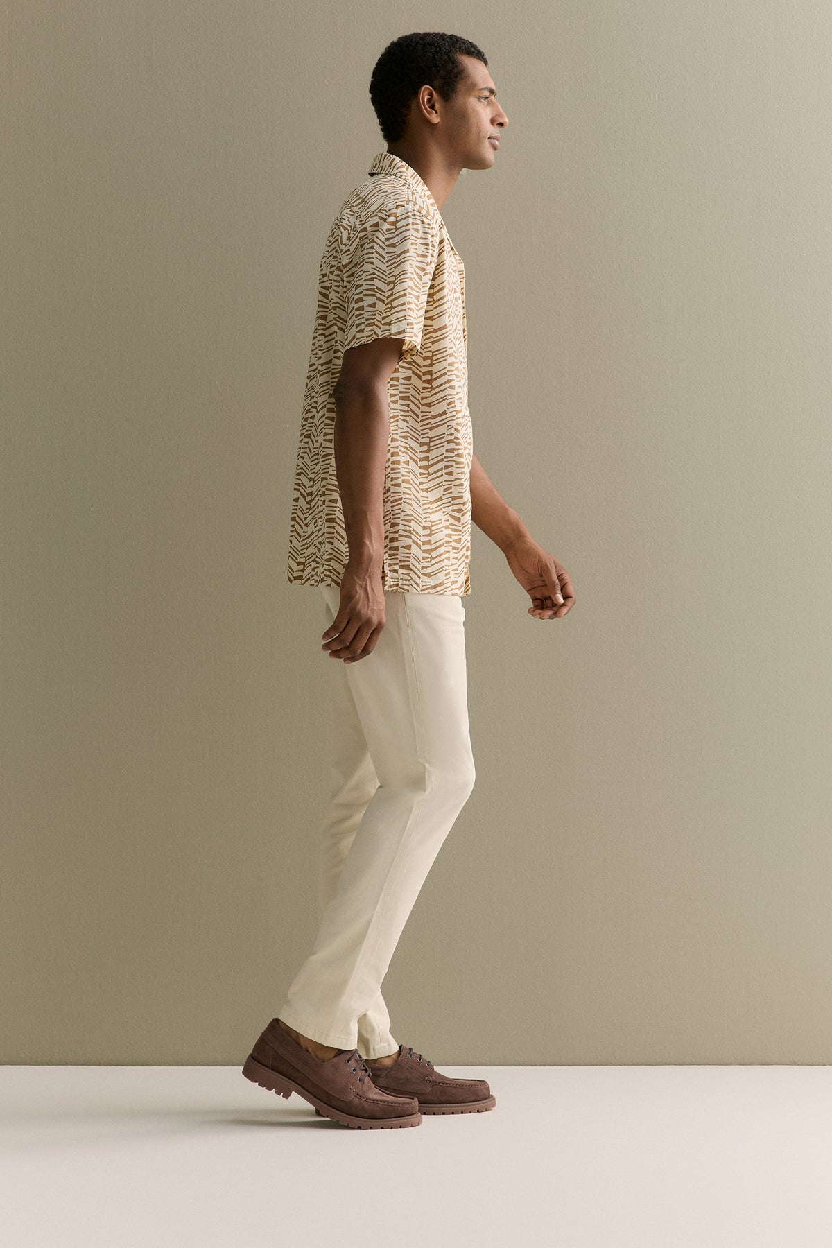 Geo Stripe Relaxed Short Sleeve Shirt