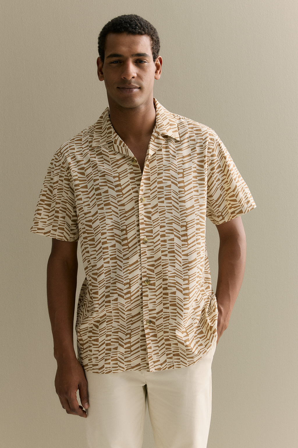 Geo Stripe Relaxed Short Sleeve Shirt